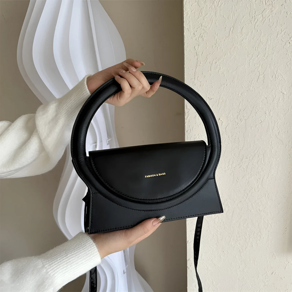 Horizontal square PU leather shoulder messenger bag with internal mobile phone pocket in colour options