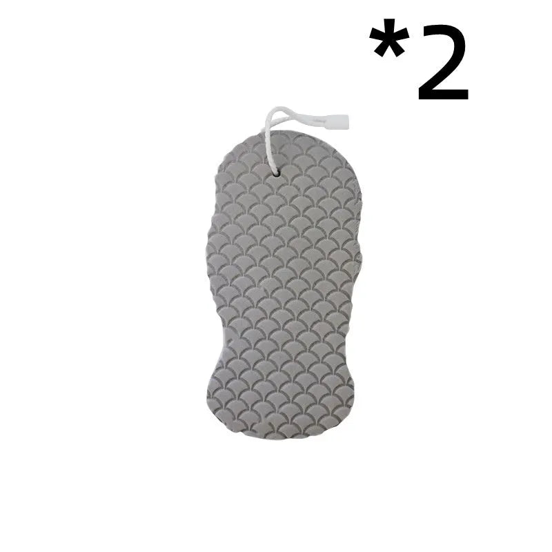 White 3D bath sponge with fish scale pattern for gentle body exfoliation