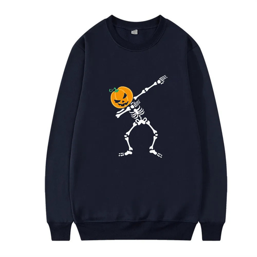 Women's printed long sleeve crew neck top in red cotton polyester blend fabric.