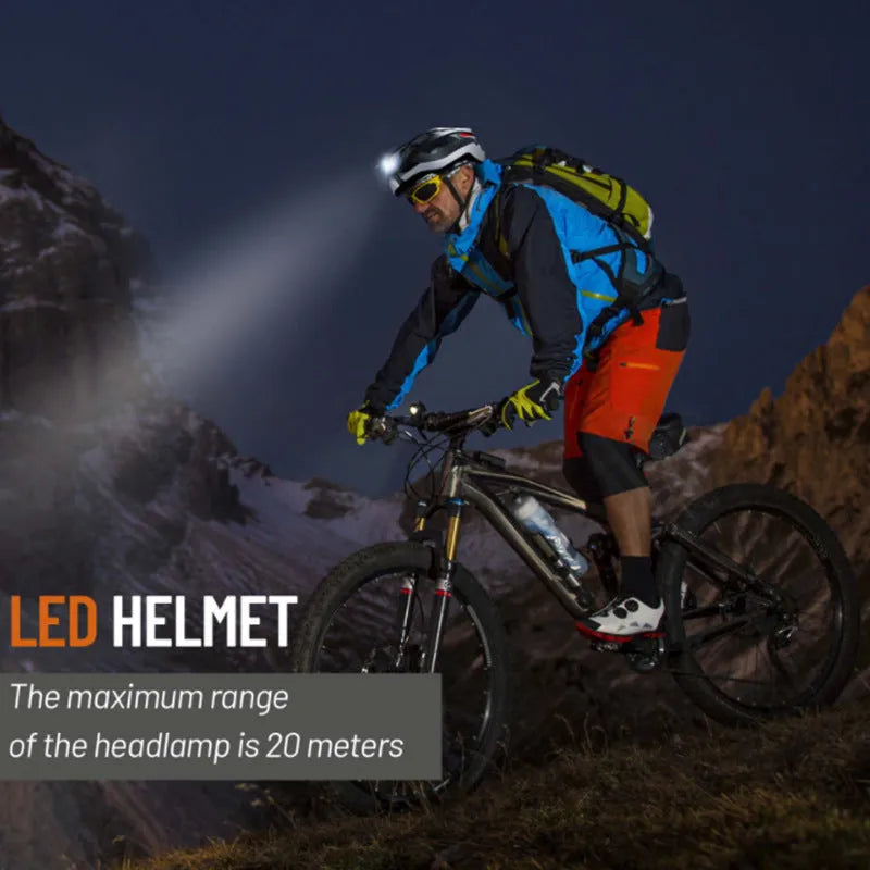 Black and grey smart Bluetooth helmet with integrated warning light for adult cyclists