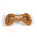 Durable nylon dog chew bone toy shown in eight shape and Y shape designs.