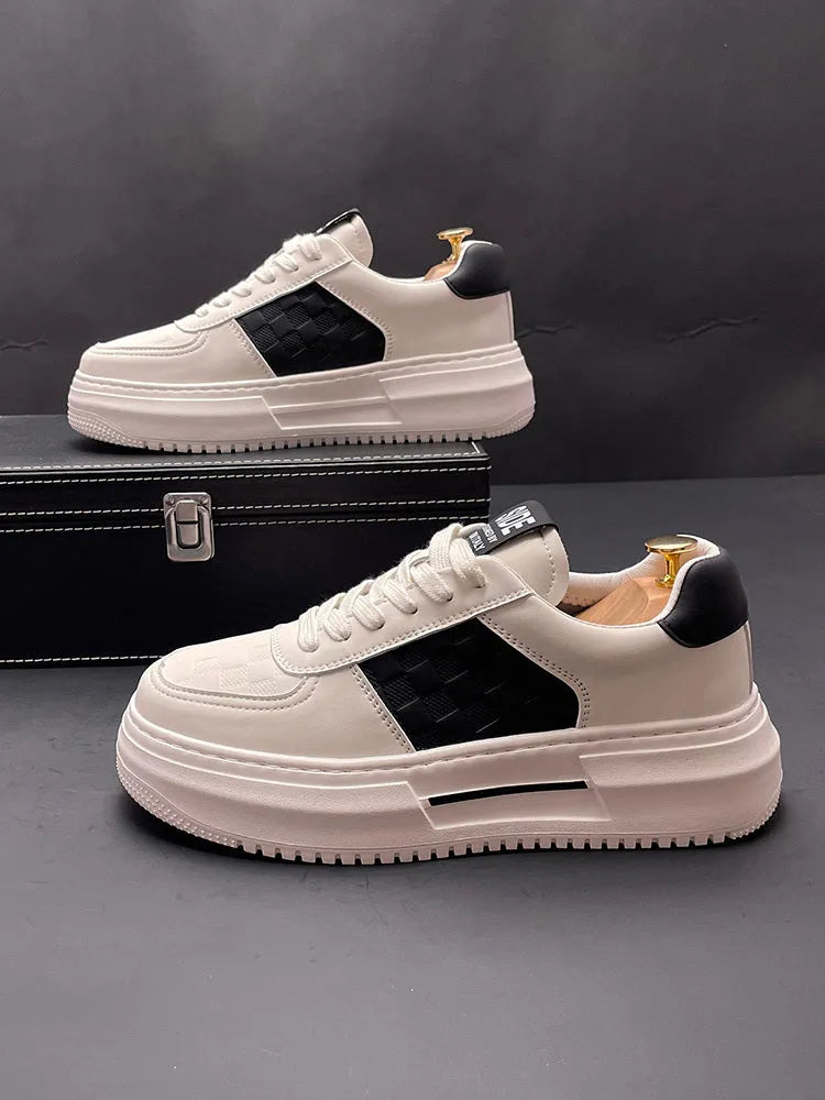 White cloth sports casual shoes with green or black accents and rubber foam soles