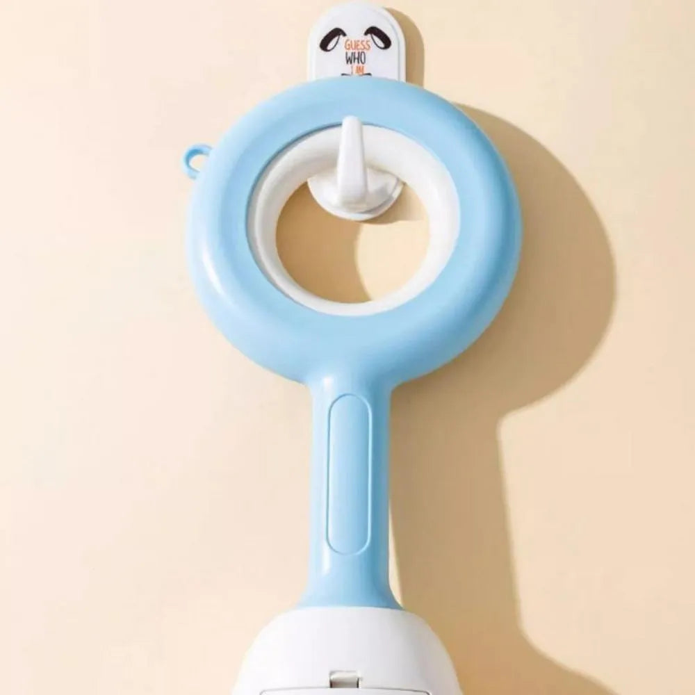 Blue dog pooper scooper with cloud-shaped jaw design for outdoor waste clean-up