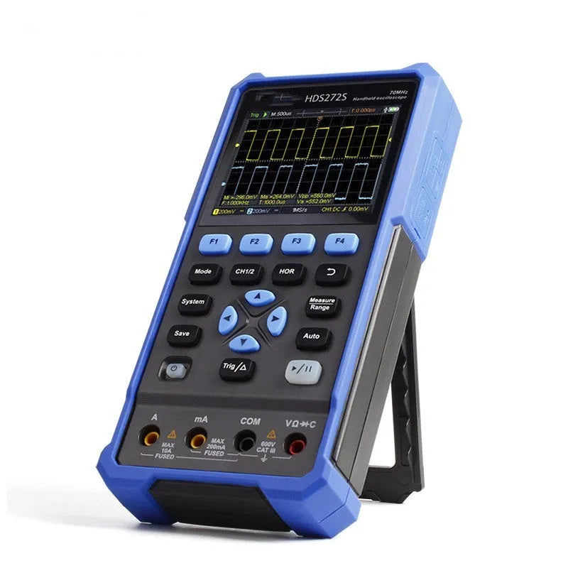 Handheld digital oscilloscope with probes and accessories for automotive diagnostics