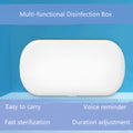 White ultraviolet steriliser box with wireless charging for mobile phones and personal items