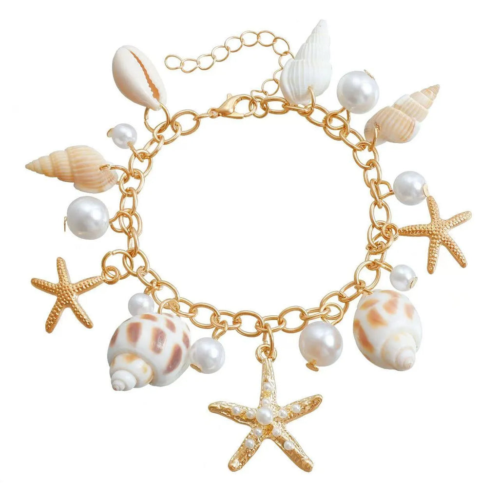 Women's star waist chain and matching bracelet set for summer beach styling