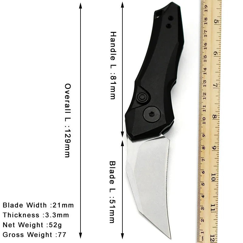 Outdoor folding pocket knife with 150mm length in black, grey, or green colour options