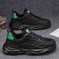 Men's breathable mesh shoes in solid colours with round toe design and PU mesh upper construction