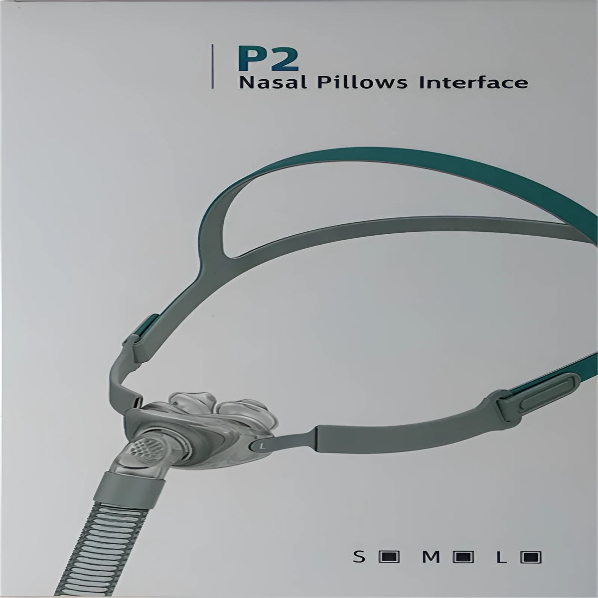 Ventilator nasal pillow mask accessory set with silicone nose pad and headband.