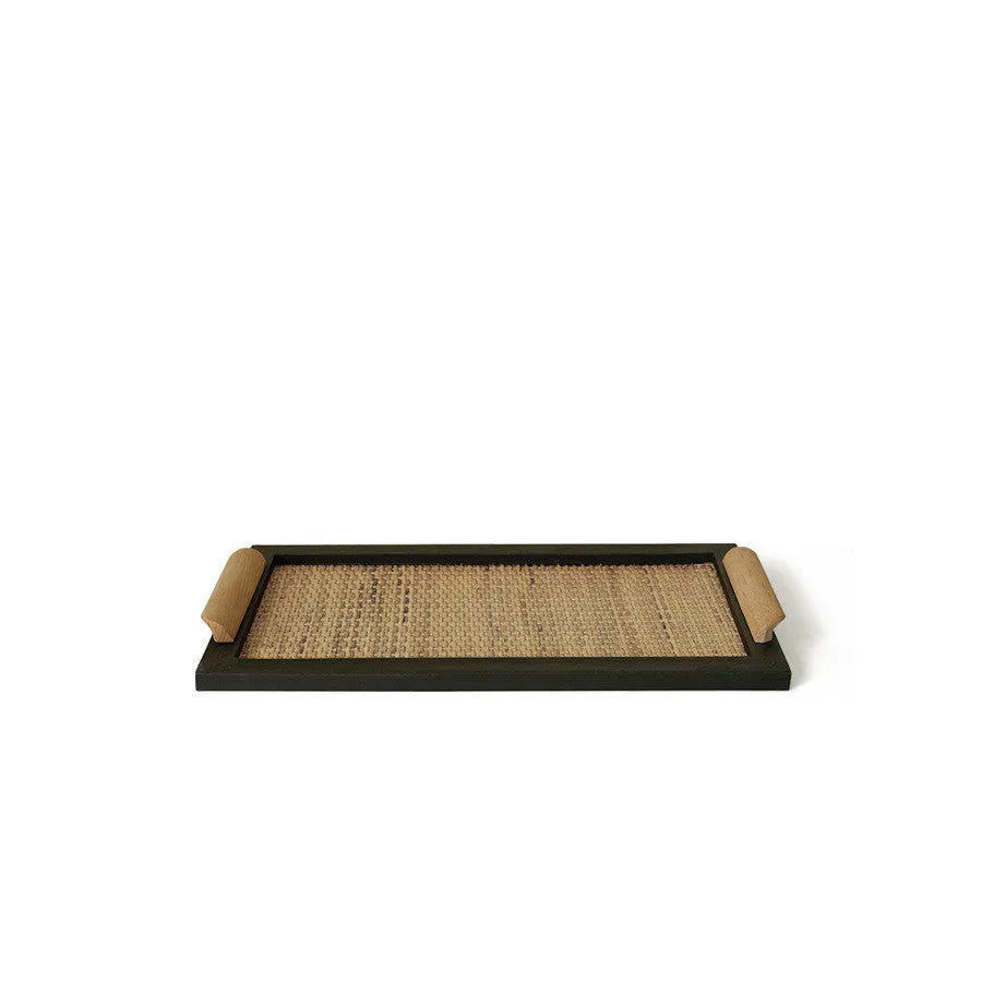 Pine wood dining tray with compartments in elegant house design, shown in small and large size options