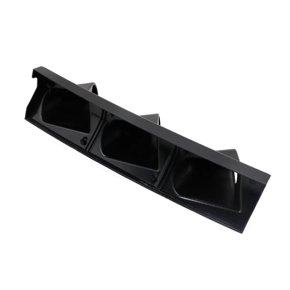 Black ABS car instrument stand with three-hole right drive mounting pattern for 52mm gauges