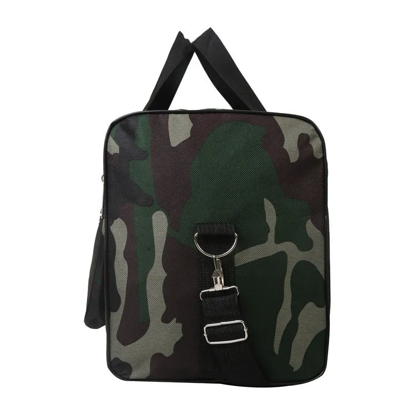Camouflage waterproof luggage backpack with striped pattern, under 20L capacity for travel