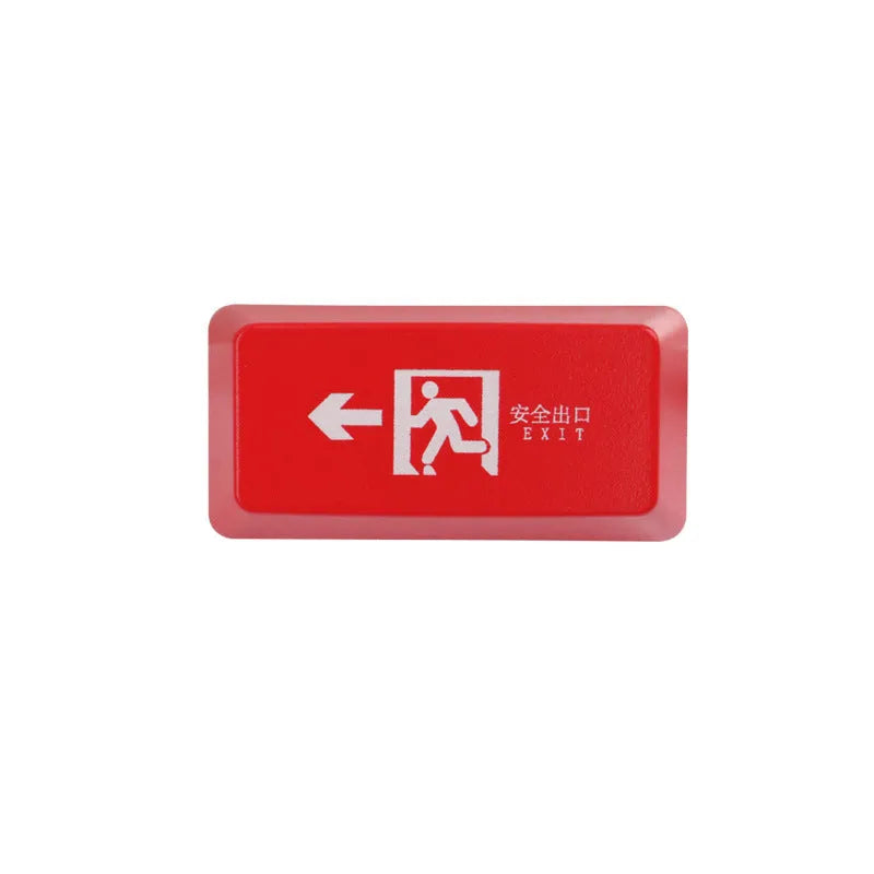 Transparent mechanical keyboard safety evacuation exit backspace keycap with wired USB connection