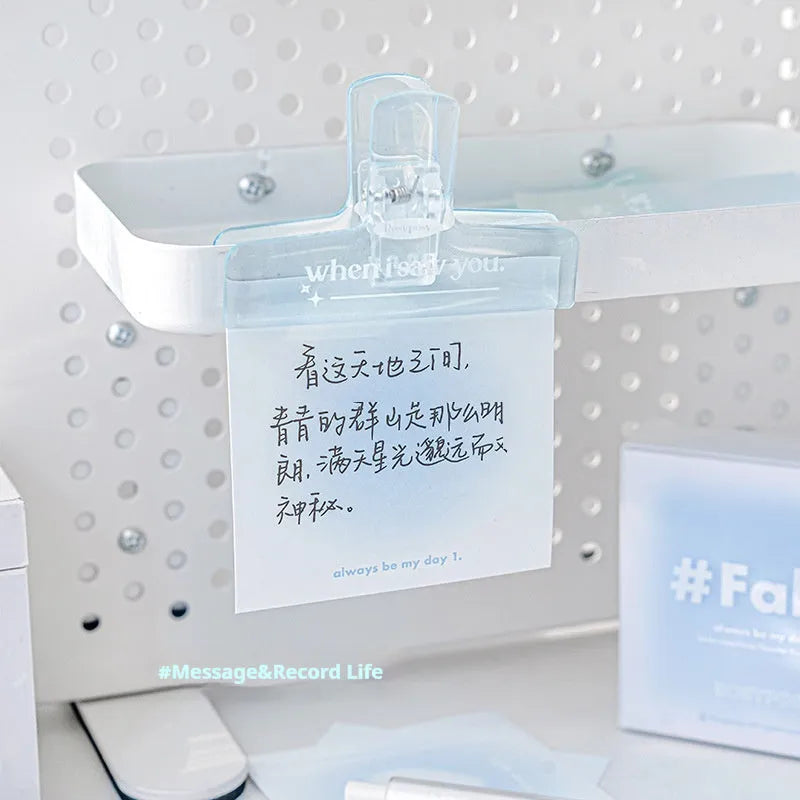 Square 70mm multifunctional notepad with gradient parchment paper, shown in blush colour.