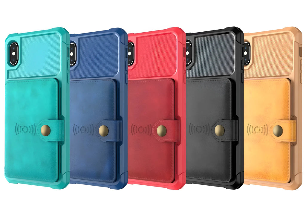 Geometric pattern PU mobile phone back cover case in multiple colours for iPhone and Samsung models.