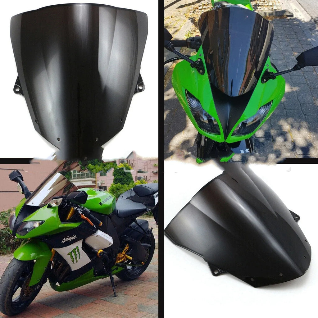 Kawasaki motorcycle replacement windscreen in blue tint for ZX-6R and ZX-10R models