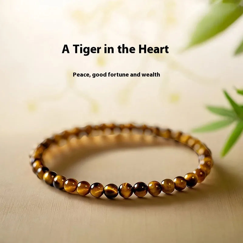 New Chinese style tigereye bracelet with geometric round beads