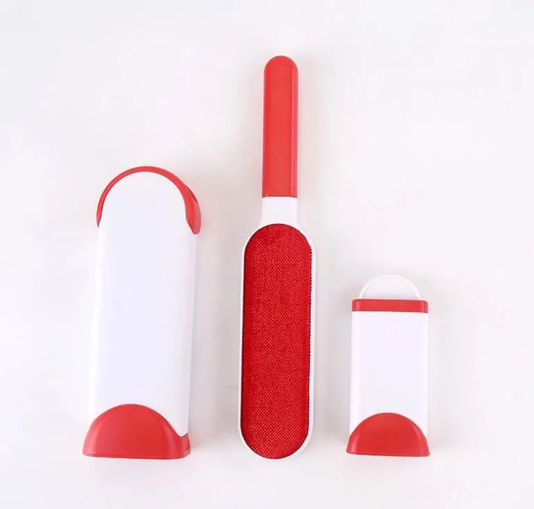 Self-cleaning pet hair removal comb brush for sofas with double-sided sticky roller
