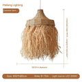 50cm diameter retro restaurant chandelier with wild vetch and willow weaving construction