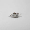 Geometric spider web metal stud earrings with electroplated gold and silver colour options