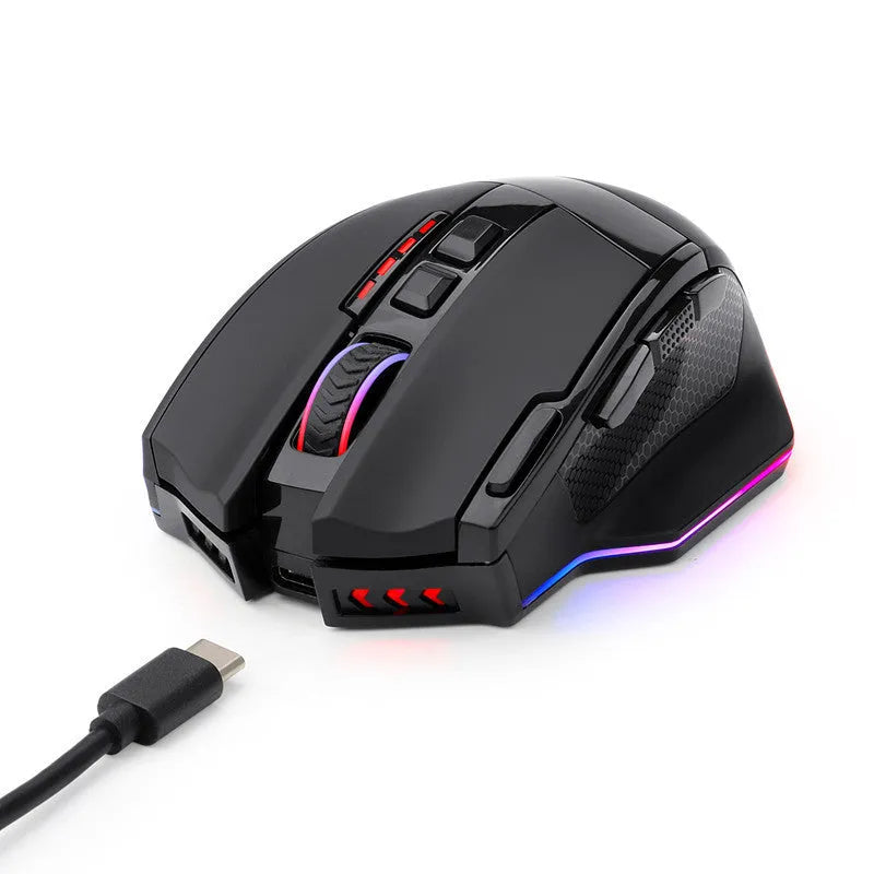 Redragon M801P black wireless gaming mouse with nine programmable buttons