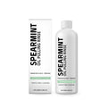 100ml bottle of spearmint oil pulling rinse mouthwash with natural clove and peppermint oils.