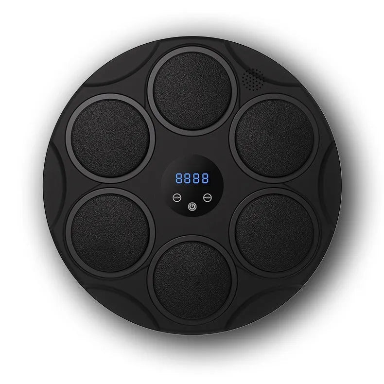 Smart Bluetooth boxing target with coloured LED lights hanging for fitness training