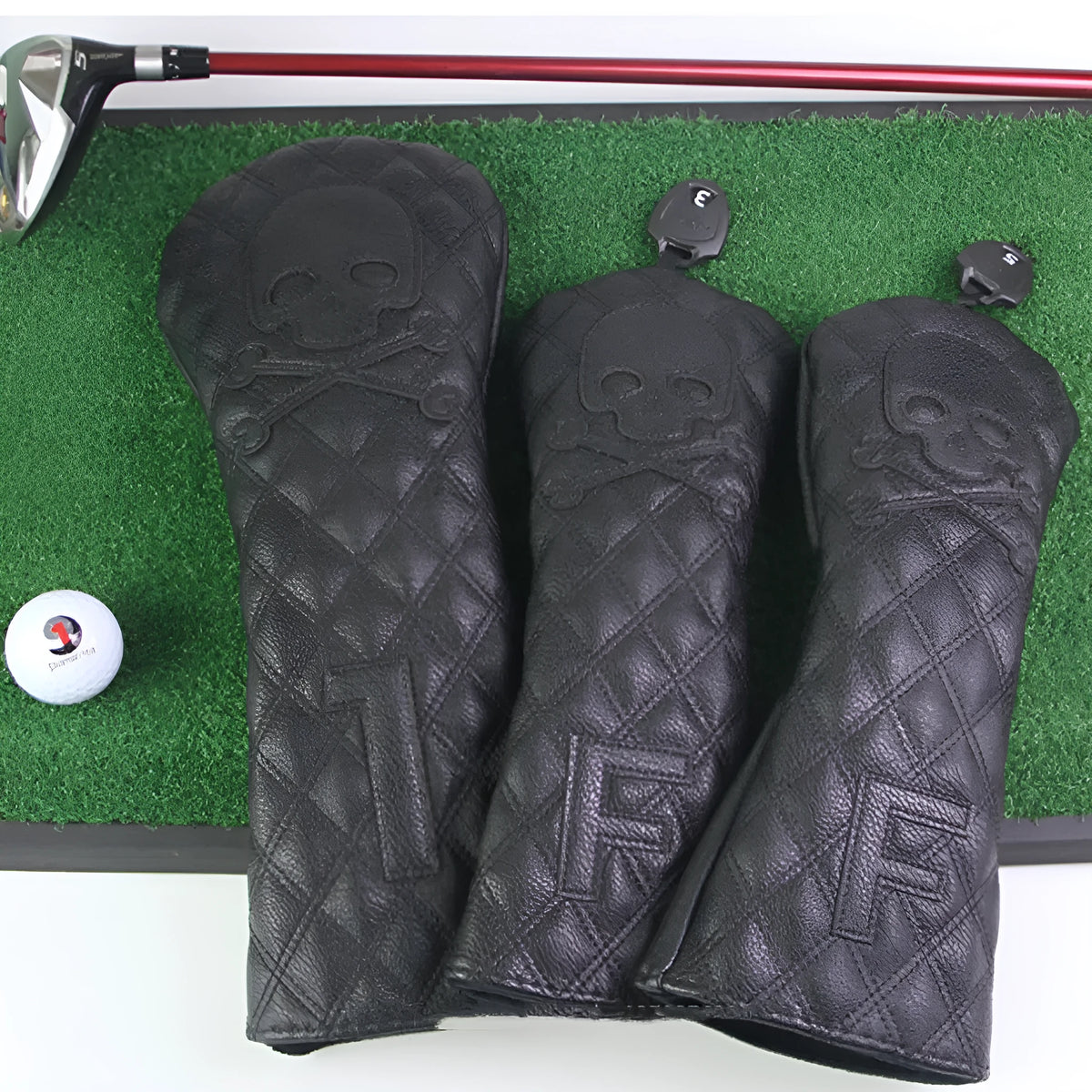 Black and white golf waterproof wooden pole protective cover for equipment protection
