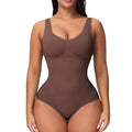 Seamless women's bodysuit for shaping and support in nylon fabric.