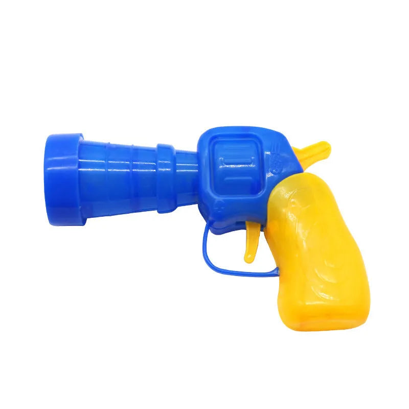 Interactive pet toy gun with multiple plush balls for dog and cat play sessions