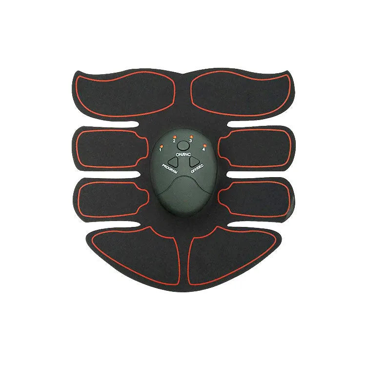 Digital display abdominal muscle trainer patch with charging port and three adhesive patches
