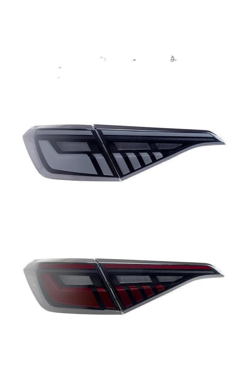 Black and red LED tail light assembly for 11th Generation Honda Civic.