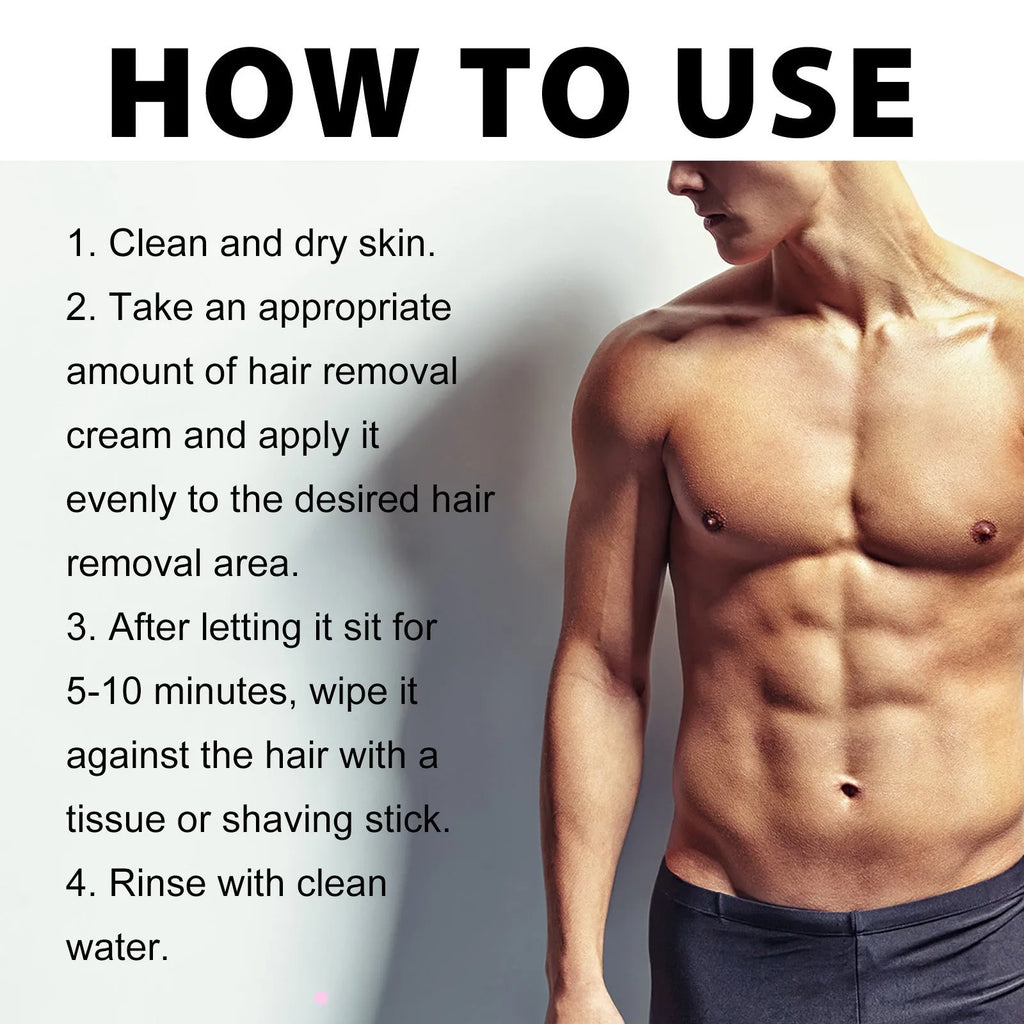 100ml men's hair removal cream container for beard, armpit, hand and leg depilation