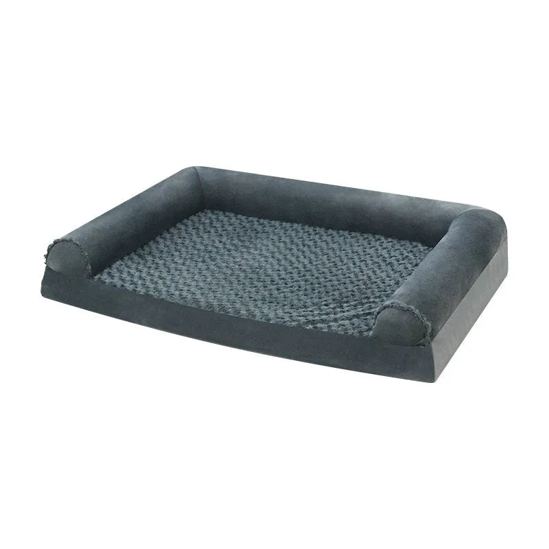 Cloth dog kennel bed for medium large breeds in light grey or dark grey with three size options