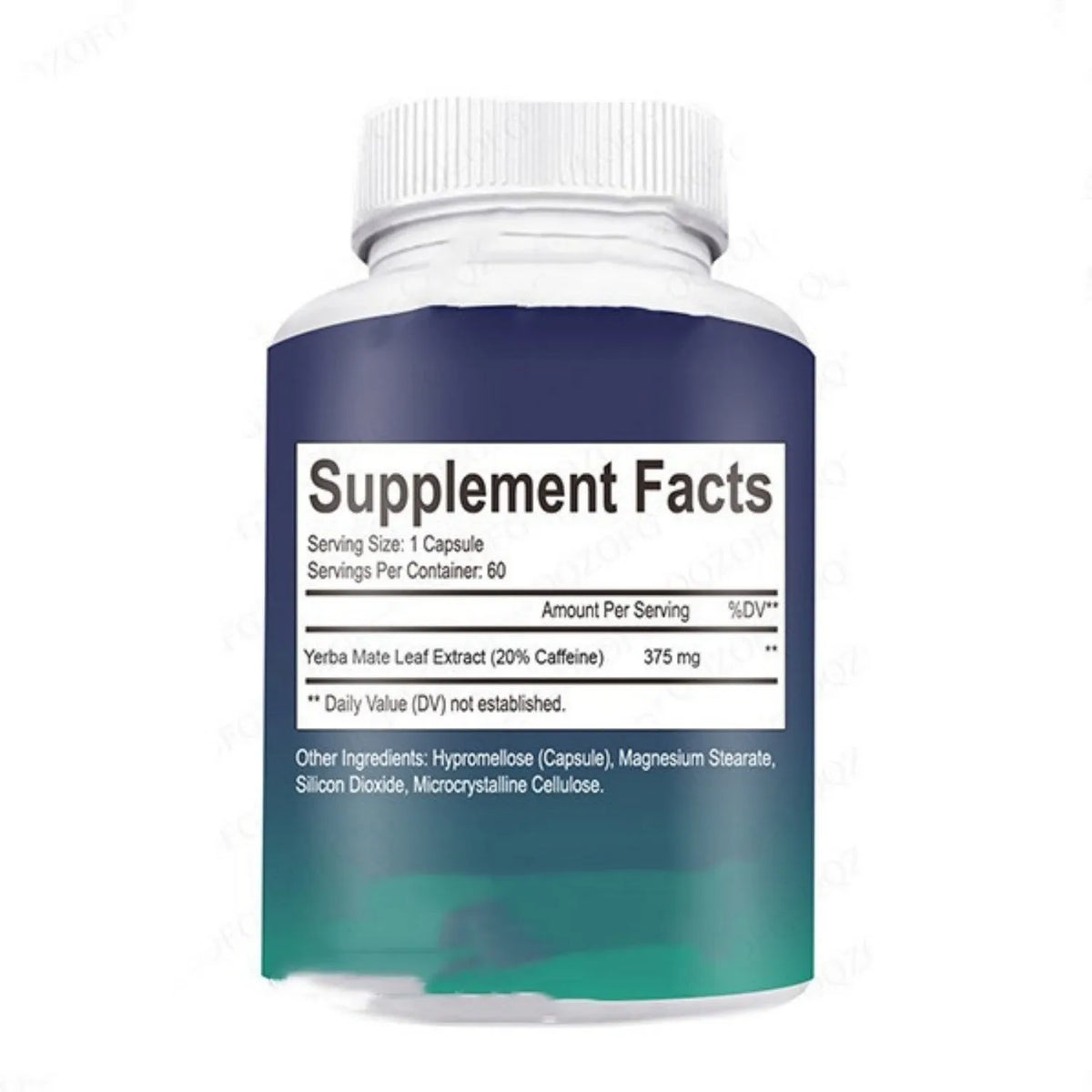 Bottle of 60 vitamin capsules for nutritional supplementation with room temperature storage