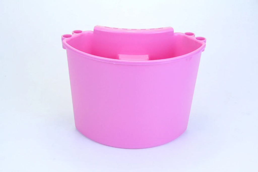 PP plastic car wash bucket available in black, red, blue and pink colour options