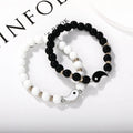Geometric eight-diagram alloy appetizer bracelet with electroplated finish in unisex design