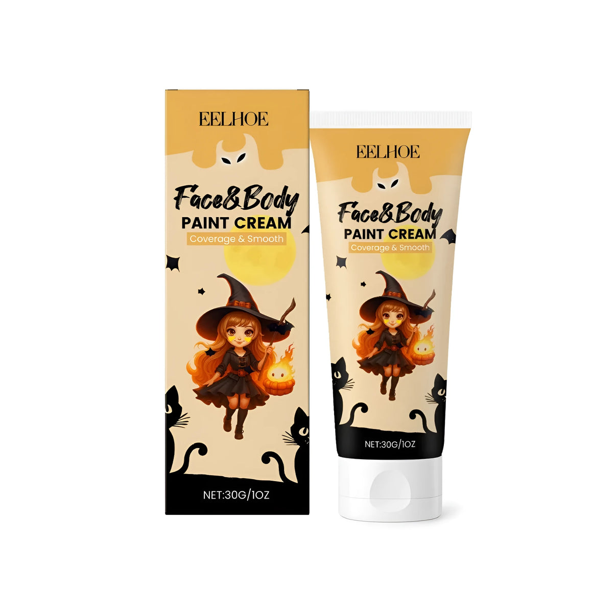 30g tube of hypoallergenic face and body paint cream with Centella asiatica extract.