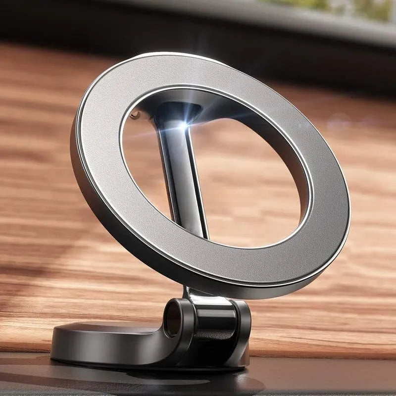 All-metal magnetic car phone mount with foldable design in Qian colour