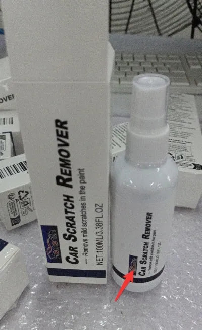 Can of car scratch repair spray for paint surface scratch removal and sealing glaze coating.