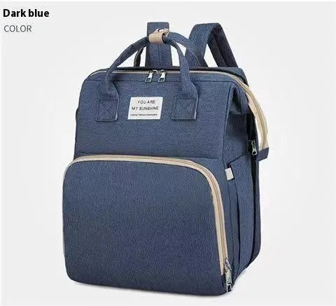 Portable folding mummy bag in multiple colours with USB interface and curved shoulder strap