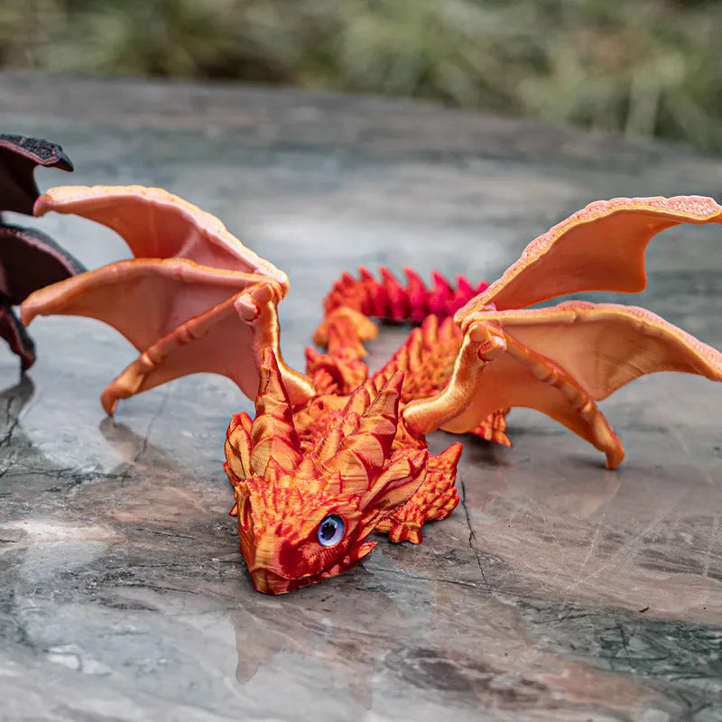 PLA flying dragon wings toy decoration in multiple colours measuring 25cm wide