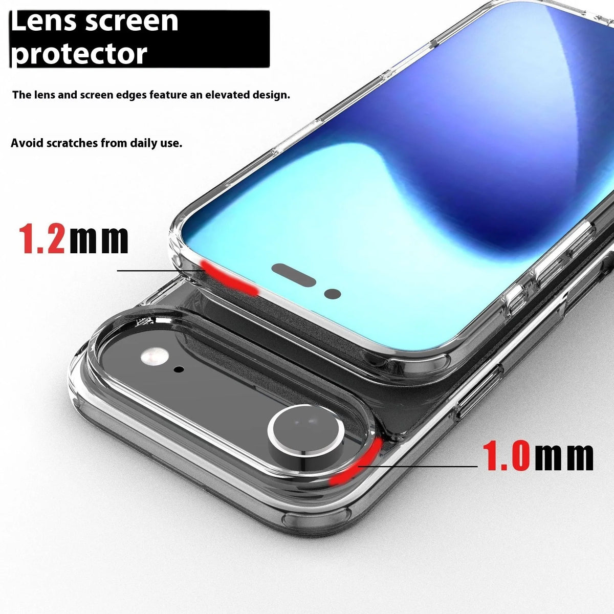 Transparent magnetic phone case for iPhone 17 AIR showing TPU composite construction