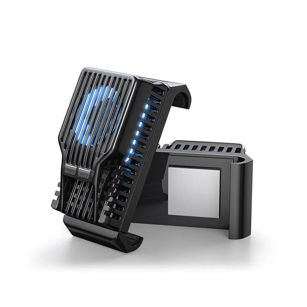Black mobile phone radiator cooling fan with clip for 4-7 inch smartphones