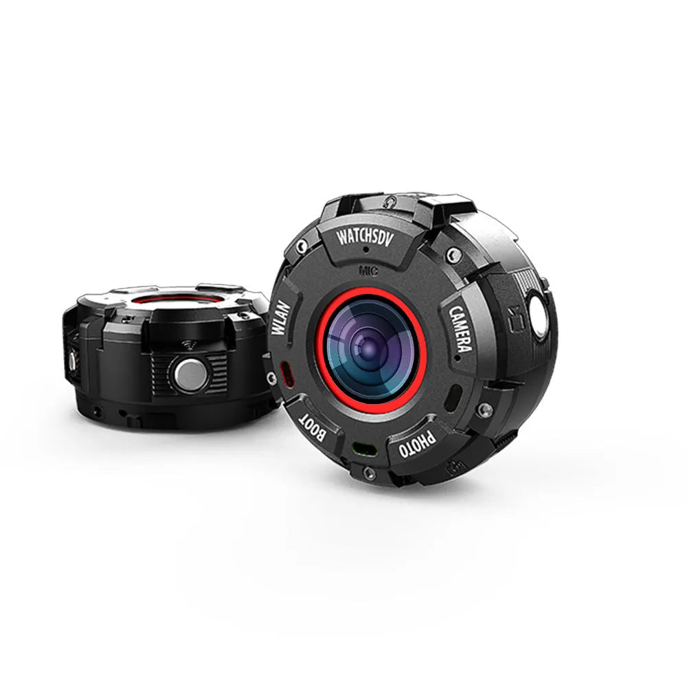 Black waterproof sports digital camera showing compact 290mm x 25.5mm dimensions