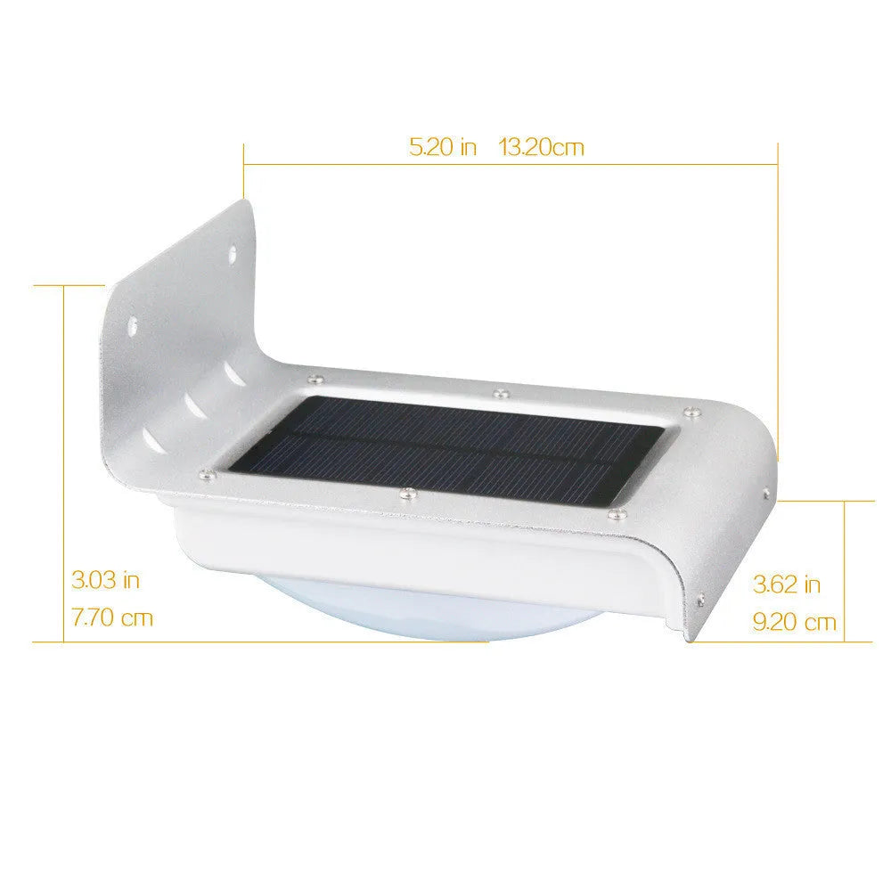 Translucent solar wall light with human body induction, IP65 ABS PC housing, 132x92x77mm