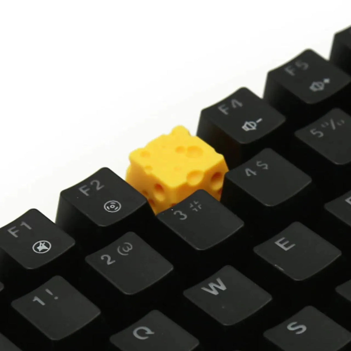 Yellow resin cheese keycap for mechanical keyboard customisation