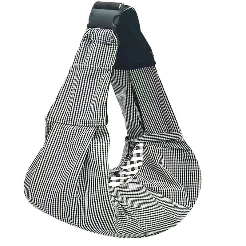 Soft adjustable-strap dog carrier bag in army green colour for pets under 7.5kg