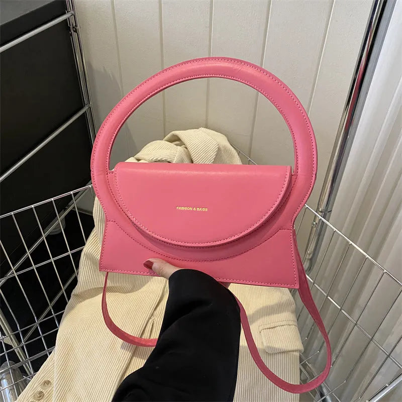 Horizontal square PU leather shoulder messenger bag with internal mobile phone pocket in colour options