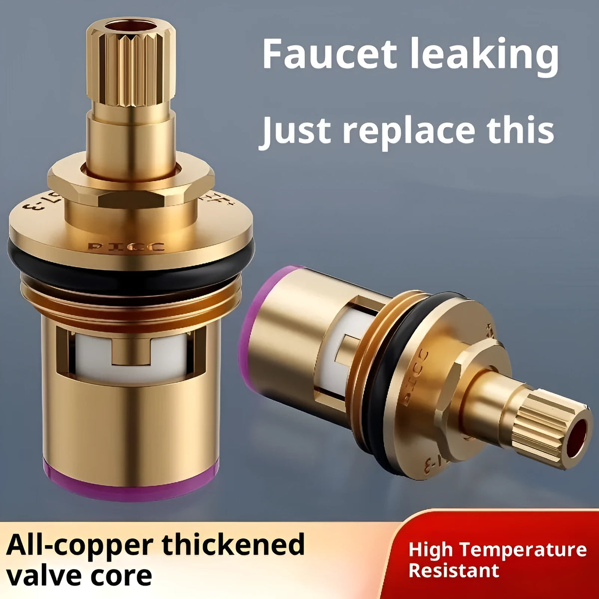 Faucet valve spool, copper 4 points quick opening iron core, general-purpose replacement part